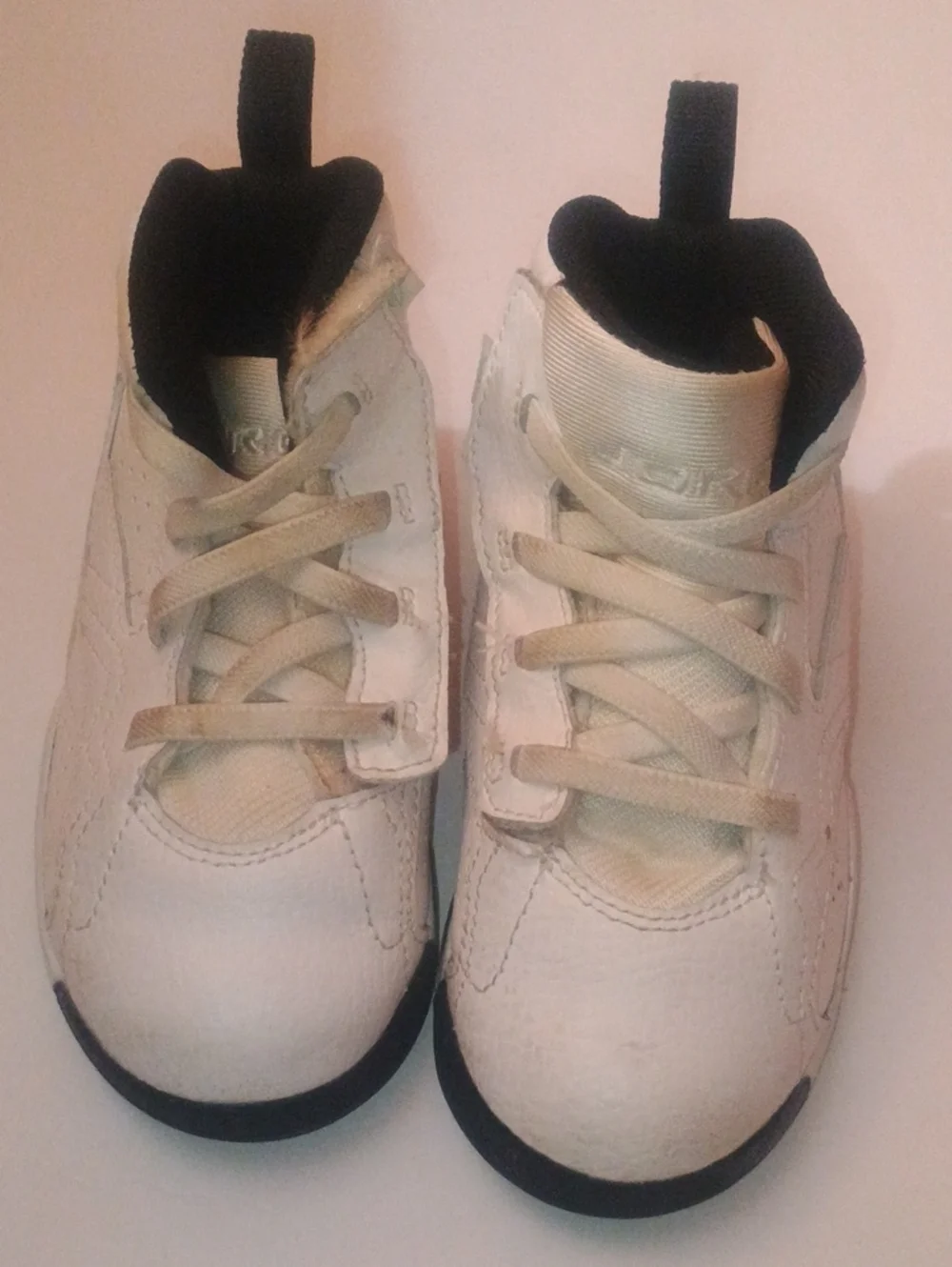 Nike Kids White and Black High-Top Sneakers